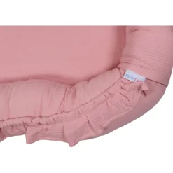 MamaLoes Soft Cotton Ruffle Licht Roze Babynest