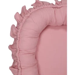 MamaLoes Soft Cotton Ruffle Licht Roze Babynest