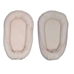 MamaLoes Teddy Boucle Naturel Omkeerbaar Babynest