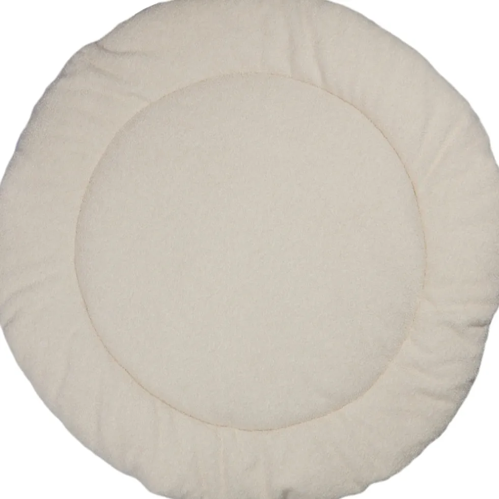 MamaLoes Teddy Boucle Naturel 90 cm Rond Omkeerbaar Boxkleed