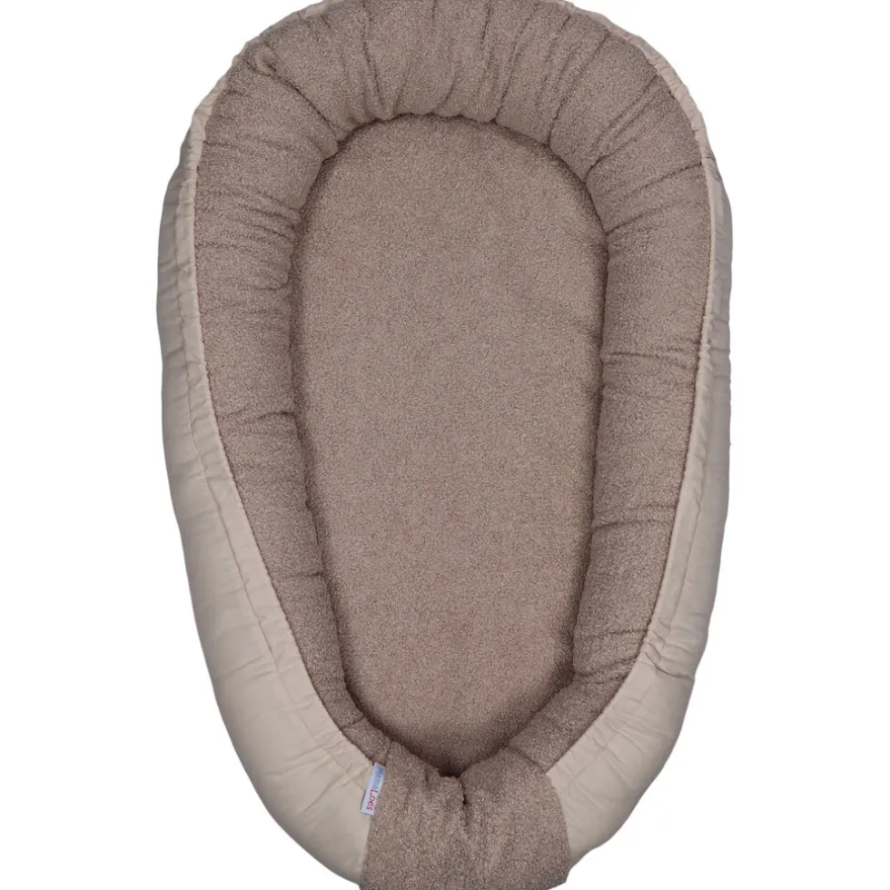 MamaLoes Teddy Boucle Nougat Omkeerbaar Babynest