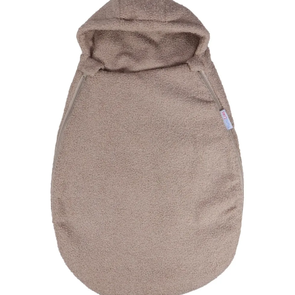 MamaLoes Teddy Boucle Nougat Autostoel Voetenzak