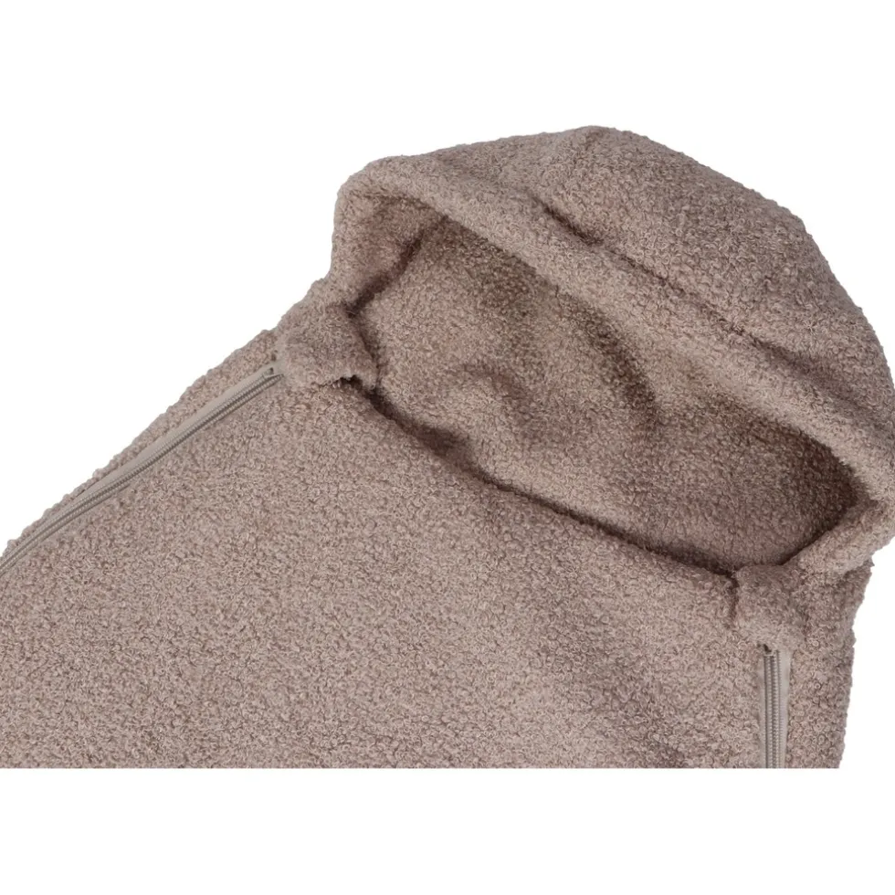 MamaLoes Teddy Boucle Nougat Autostoel Voetenzak