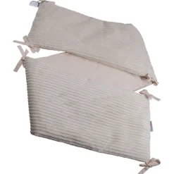 MamaLoes Velours Rib Beige 30 x 180 cm Bedbumper