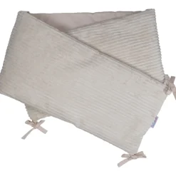 MamaLoes Velours Rib Beige 30 x 180 cm Bedbumper