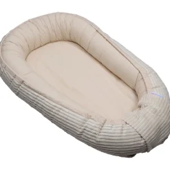 MamaLoes Velours Rib Beige Omkeerbaar Babynest