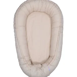 MamaLoes Velours Rib Beige Omkeerbaar Babynest