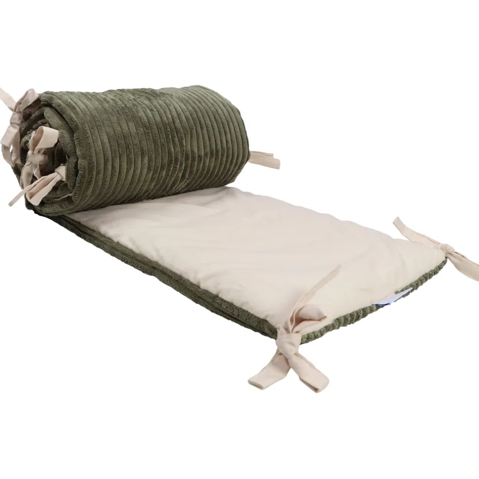 MamaLoes Velours Rib Groen 30 x 180 cm Bedbumper