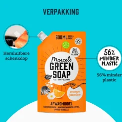Marcel's Green Soap Orange & Jasmine Afwasmiddel Navulling