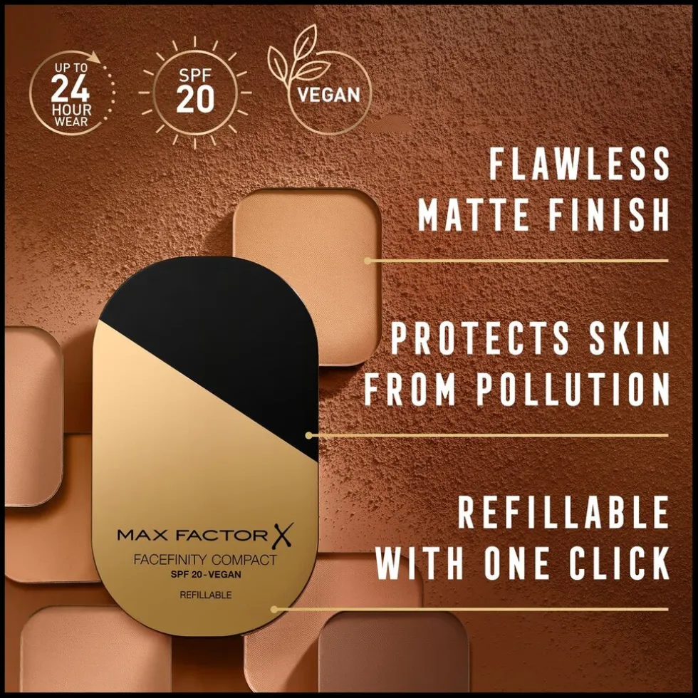 Max Factor Facefinity Compact 002 Ivory Refill Foundation