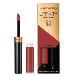 Max Factor Lipfinity Lip Colour 070 Spicy 2-Step Longlasting Lipstick