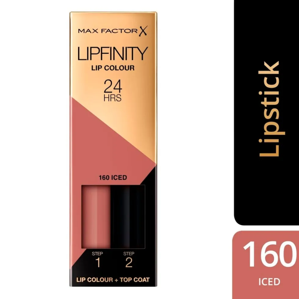Max Factor Lipfinity Lip Colour 160 Iced 2-Step Longlasting Lipstick