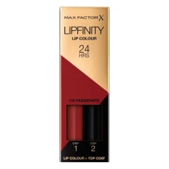 Max Factor Lipfinity Lip Colour 110 Passionate 2-Step Longlasting Lipstick