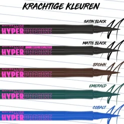 Maybelline New York Eye Studio Hyper Precise All Day Liner 001 Forest Brown Eyeliner
