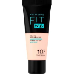 Maybelline New York Fit Me Matte & Poreless 107 Rose Beige Foundation