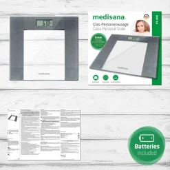 medisana PS 400 Glazen personenweegschaal