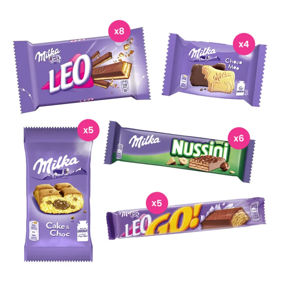 Milka maandpakket koekjes met chocolade
