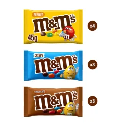 M&M's choco, peanut & crispy chocolade mix