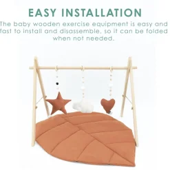 MorDesign Leaf Wood Babygym en Speelkleed