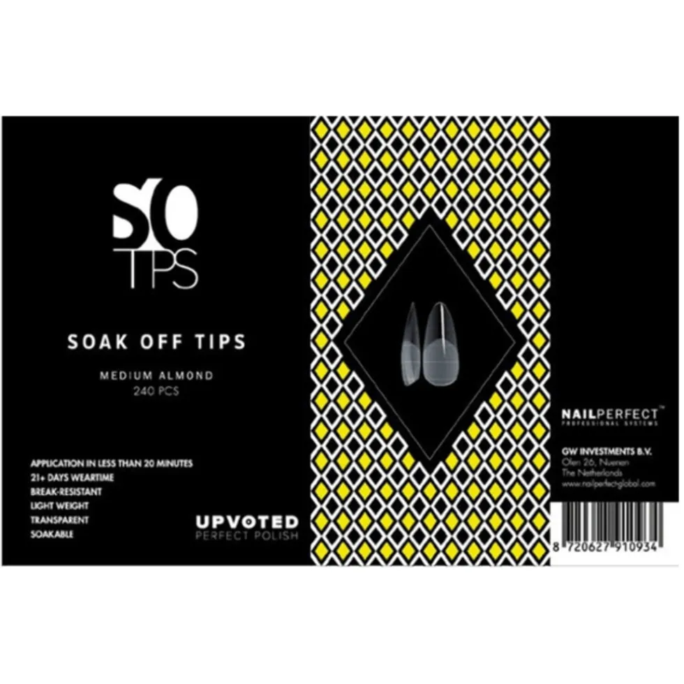 NailPerfect UPVOTED Soak Off Tips Medium Almond