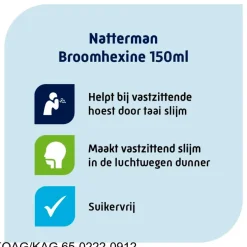 Natterman Broomhexine Extra Sterk 8mg/5ml Hoestdrank