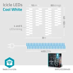 Nedis WIFILXC03W400 ijspegelsnoer