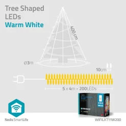Nedis WIFILXT11W200 Smart Wi-Fi-lichtsnoer