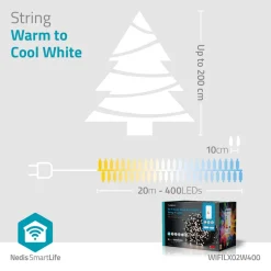 Nedis WIFILX02W400 Smart Wi-Fi-lichtsnoer