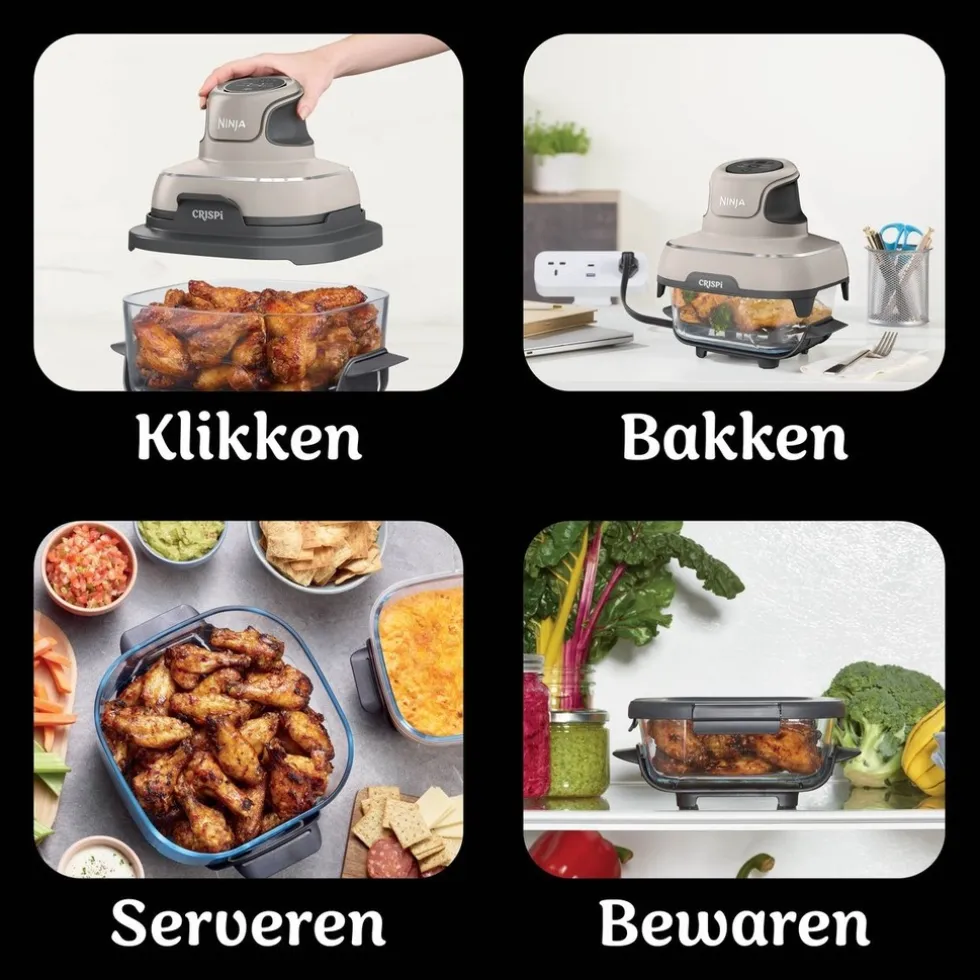 Ninja CRISPi 4-in-1 Glazen Airfryer FN101EUST