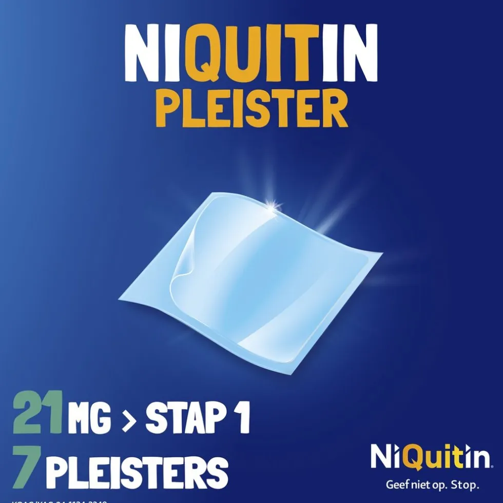 NiQuitin Clear Pleister Stap 1 - 21 mg - Nicotinepleister