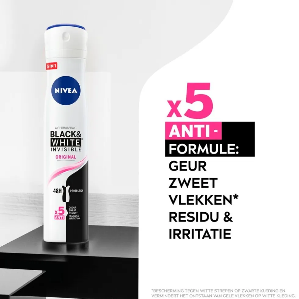 NIVEA Black & White Invisible Original Antitranspirant Spray