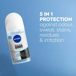 NIVEA Black & White Invisible Pure Antitranspirant Roller