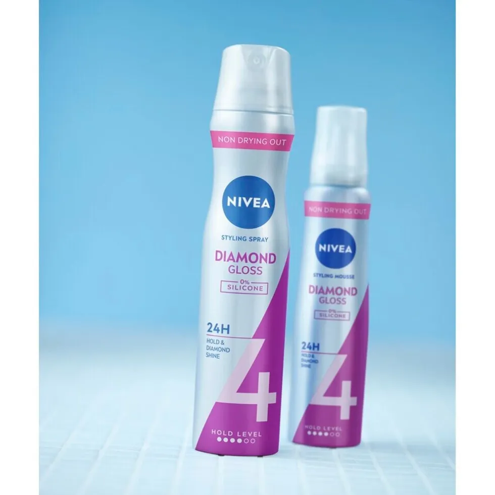 NIVEA Diamond Gloss Care Hold 4 Mousse