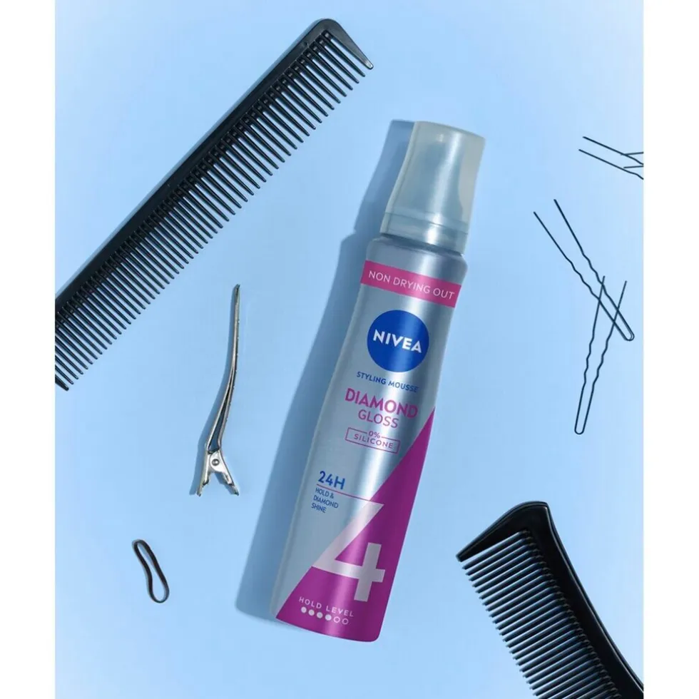 NIVEA Diamond Gloss Care Hold 4 Mousse