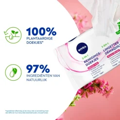 NIVEA 3-In-1 Verzachtende Reinigingsdoekjes