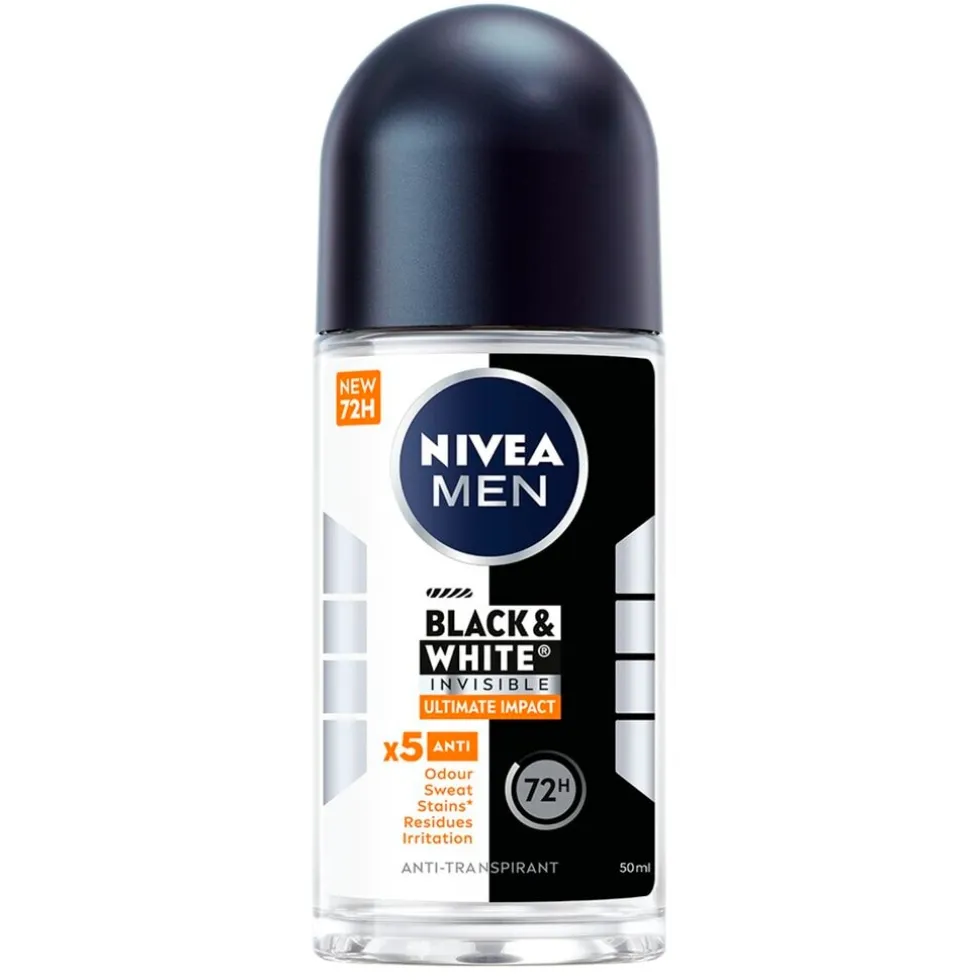 NIVEA Men Black & White Invisible Ultimate Impact Antitranspirant Roller