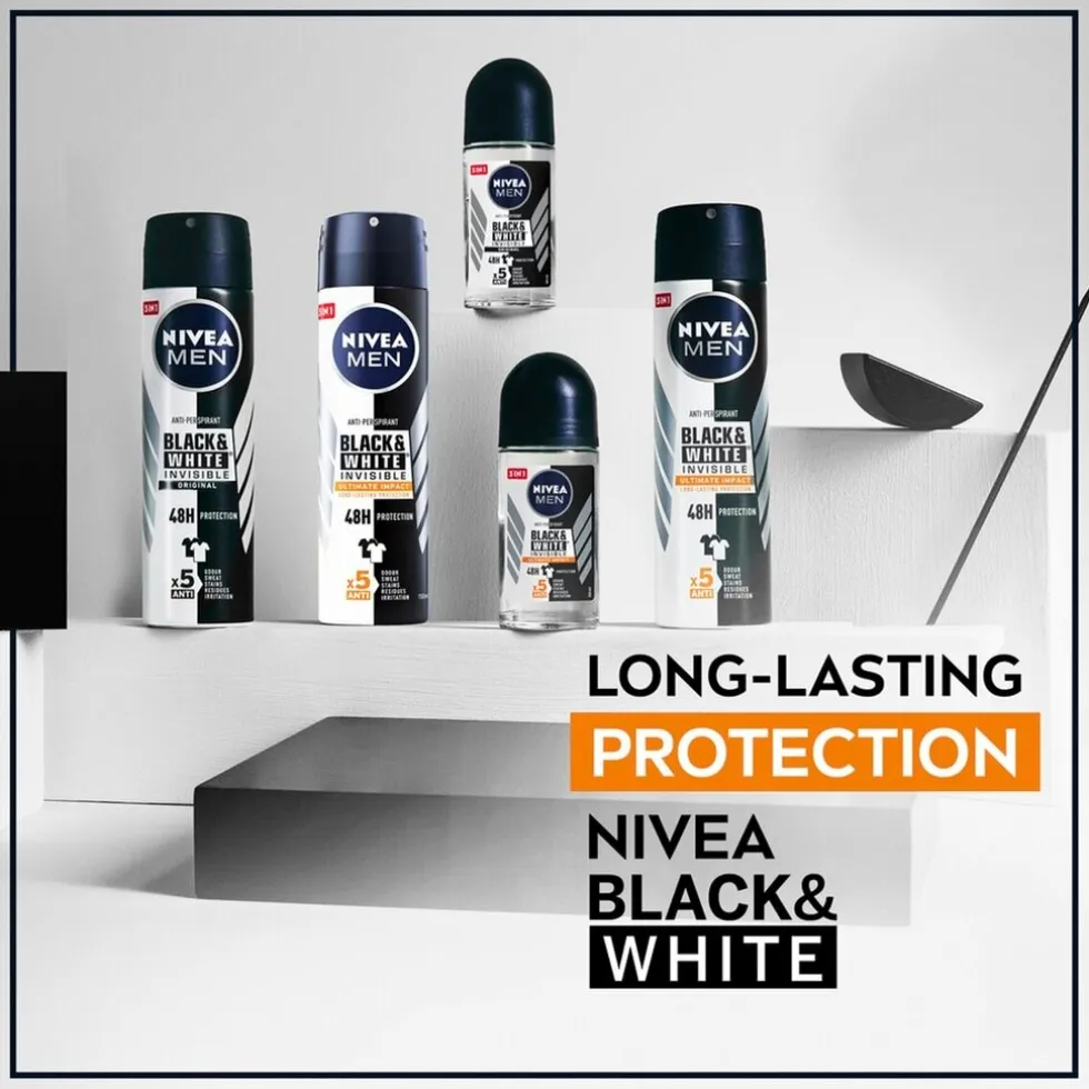 NIVEA Men Black & White Invisible Ultimate Impact Antitranspirant Spray