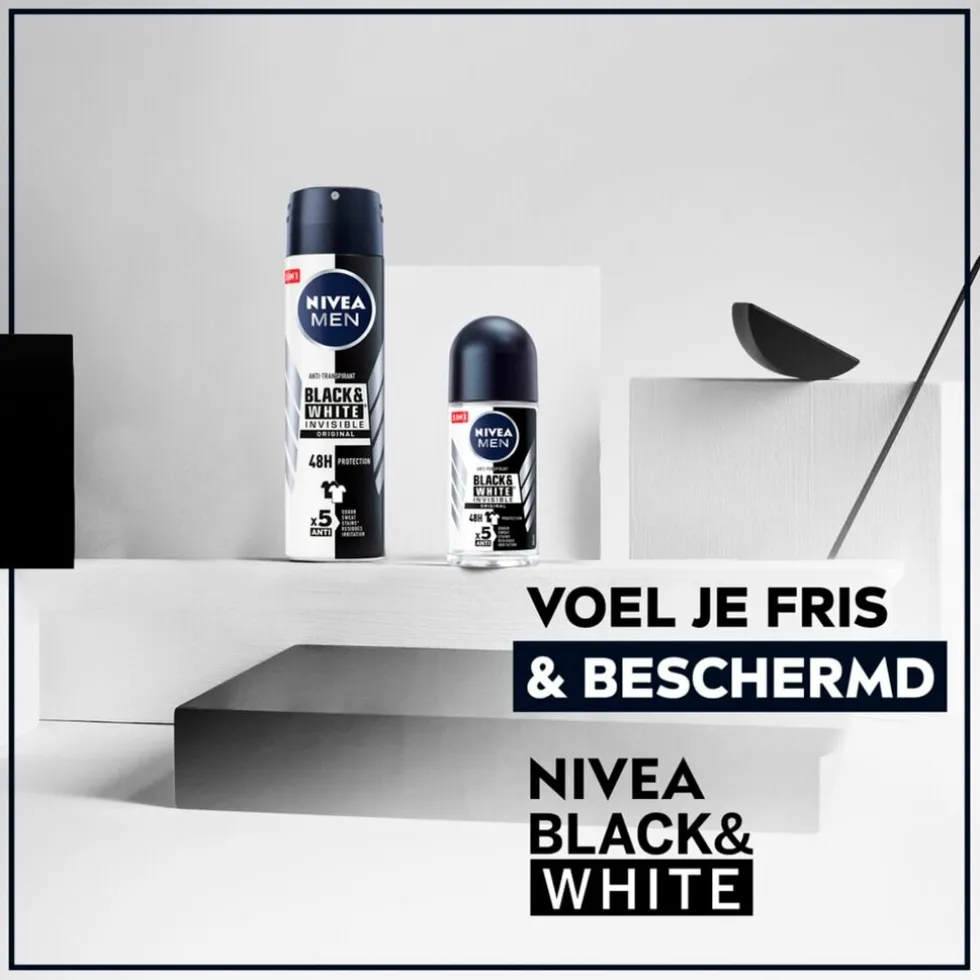 NIVEA Men Black & White Invisible Original Antitranspirant Spray
