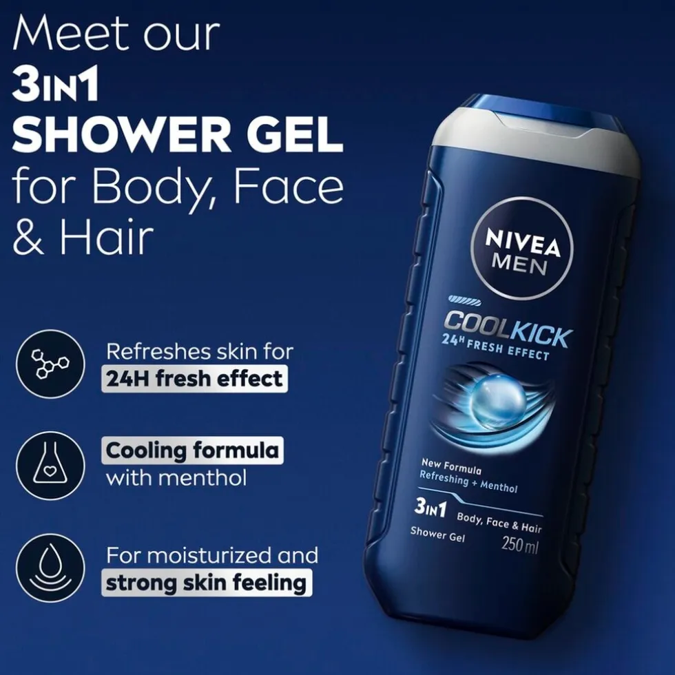 NIVEA Men Cool Kick 3-in-1 Douchegel