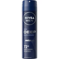 NIVEA Men Deep Black Carbon Dark Wood Antitranspirant Spray