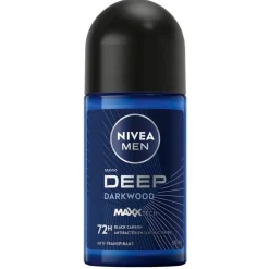 NIVEA Men Deep Black Carbon Dark Wood Antitranspirant Roller