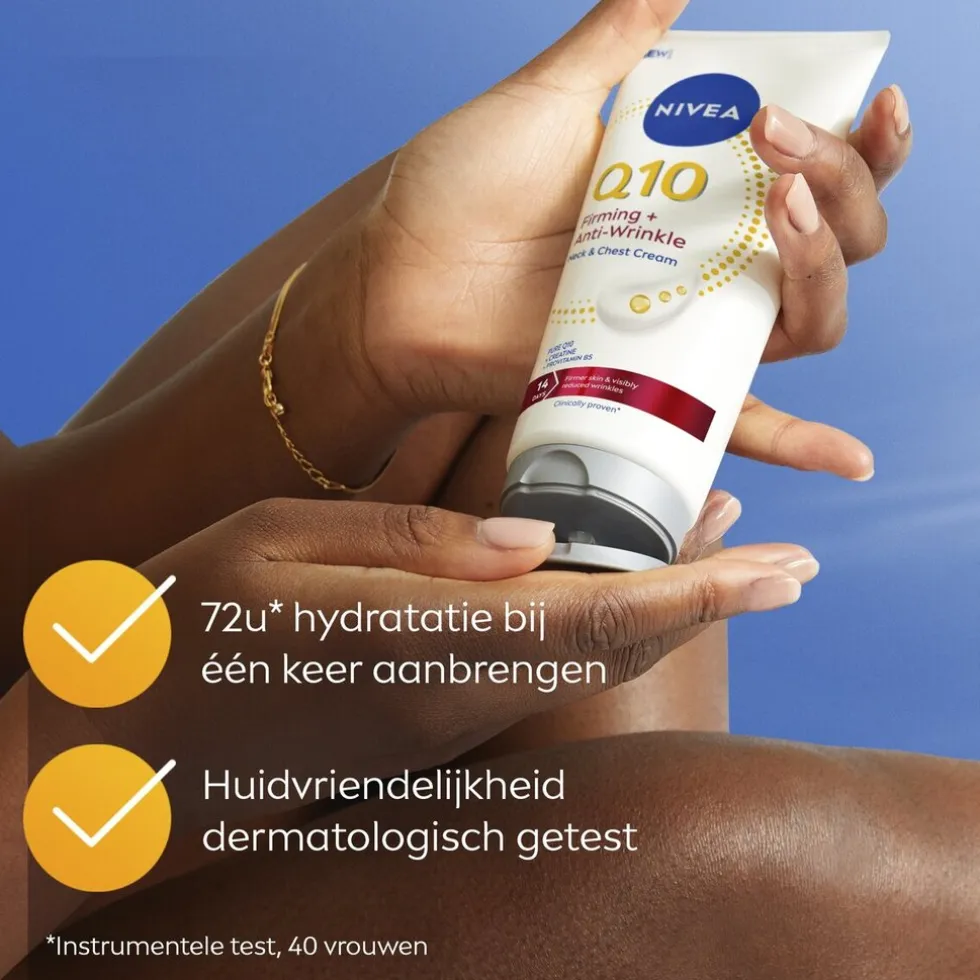 NIVEA Q10 Verstevigend + Anti-Rimpel Crème voor Hals en Decolleté
