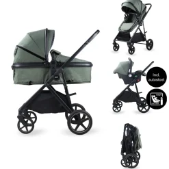 Novi Jaxx V2 4-in-1 Kinderwagen met Autostoel en Isofixbase