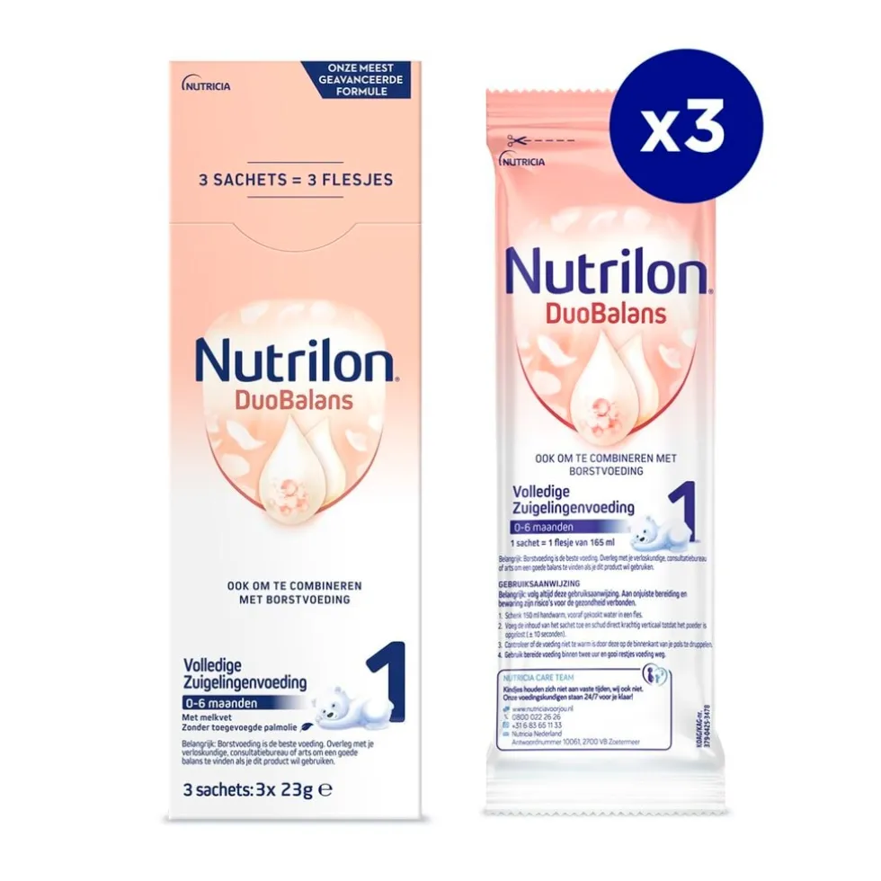 Nutrilon 1 Baby Duobalans 0-6 Maanden Sachets