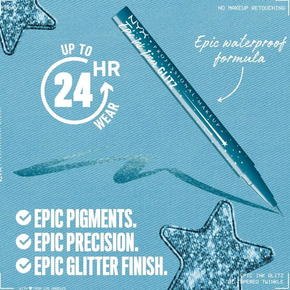 NYX Professional Makeup Epic Ink Liner Glitz Tapered Twinkle 01 Eyeliner