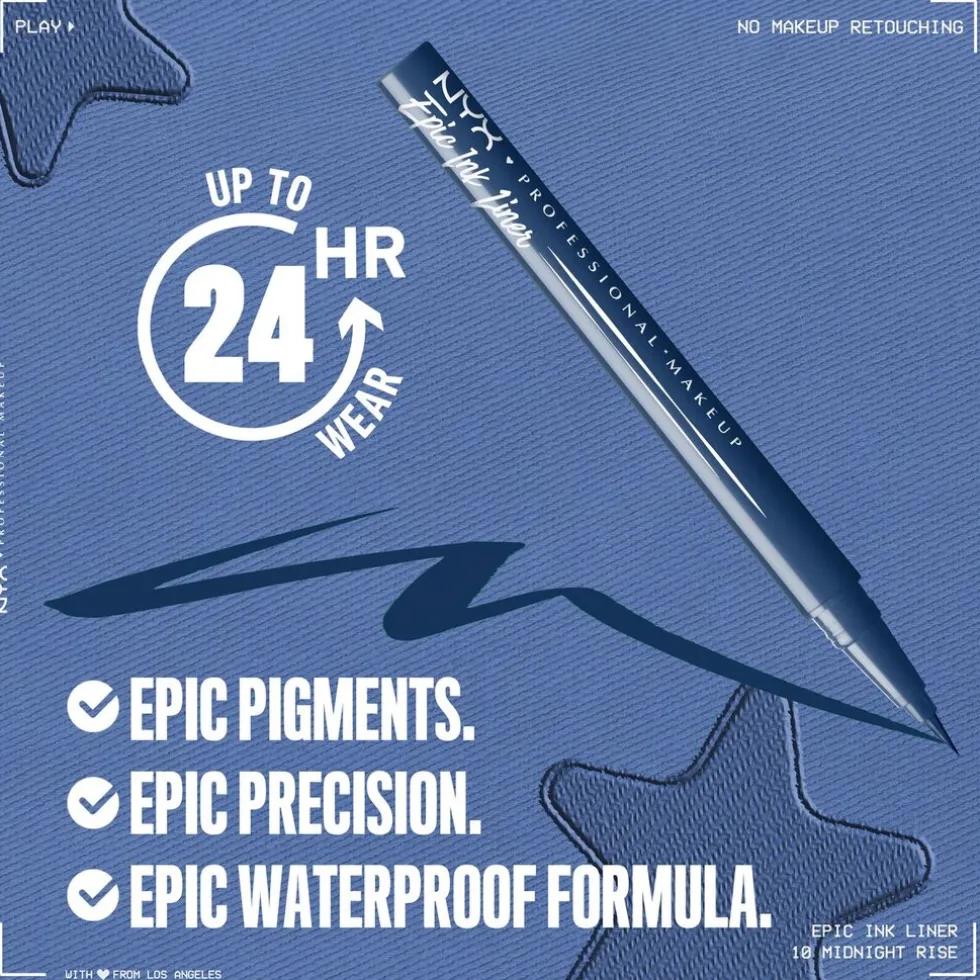 NYX Professional Makeup Epic Ink Liner Midnight Rise 10 Matte Eyeliner
