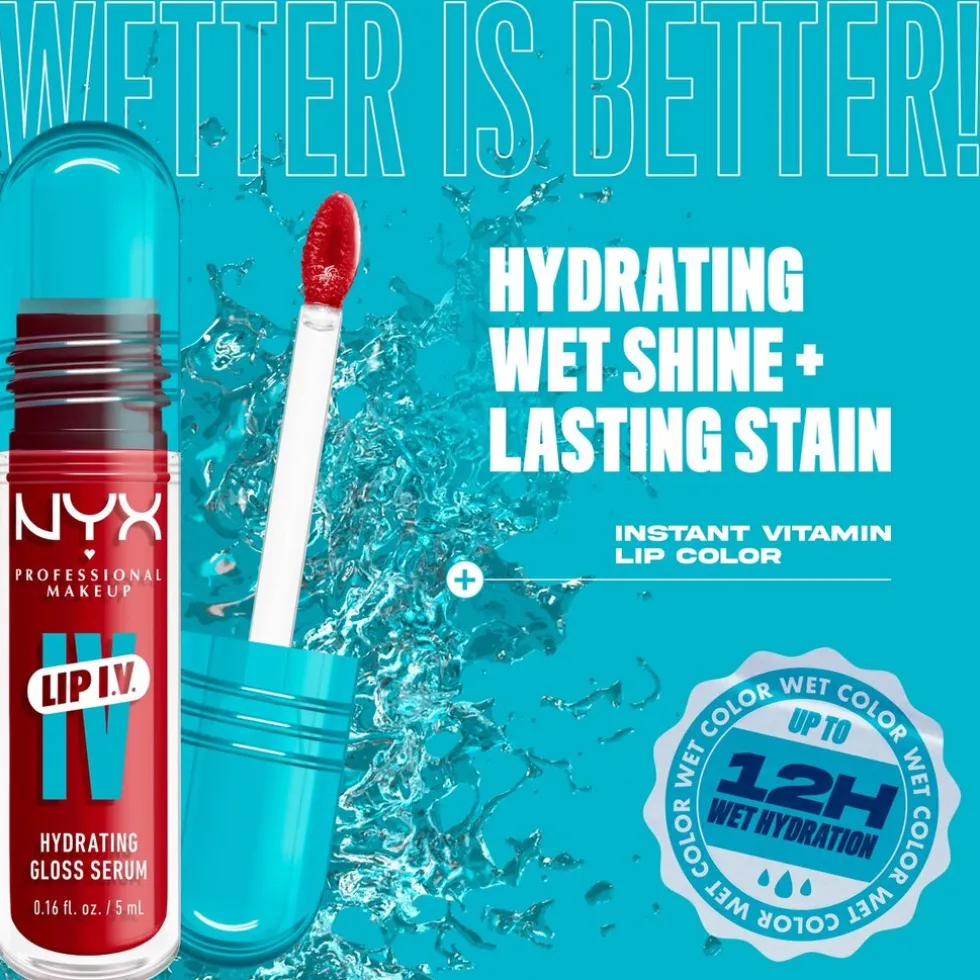 NYX Professional Makeup Lip IV 11 Red-y.Set.Wet Hydraterende Lipgloss