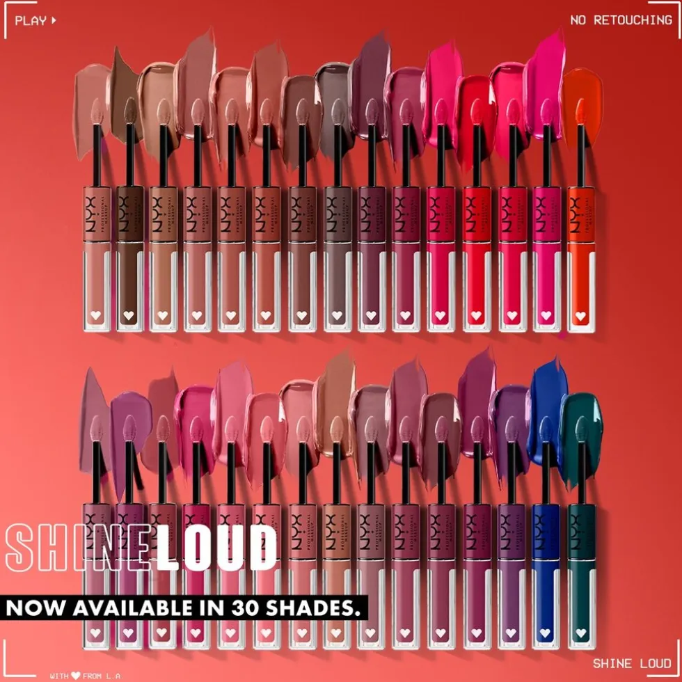 NYX Professional Makeup Shine Loud Color SHLP18 On A Mission Lipstick