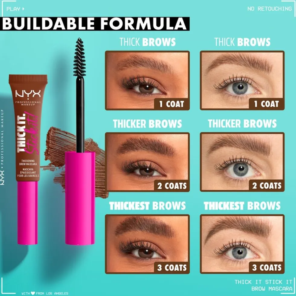 NYX Professional Makeup Thick It. Stick It! Cool Ash Brown Brow Mascara