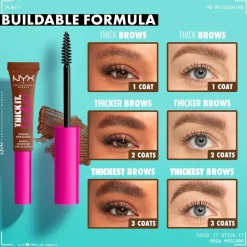 NYX Professional Makeup Thick It. Stick It! Black Brow Mascara